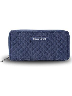 Sleek Navy Slim Card Wallet for Women | Compact & Stylish RFID Protection
